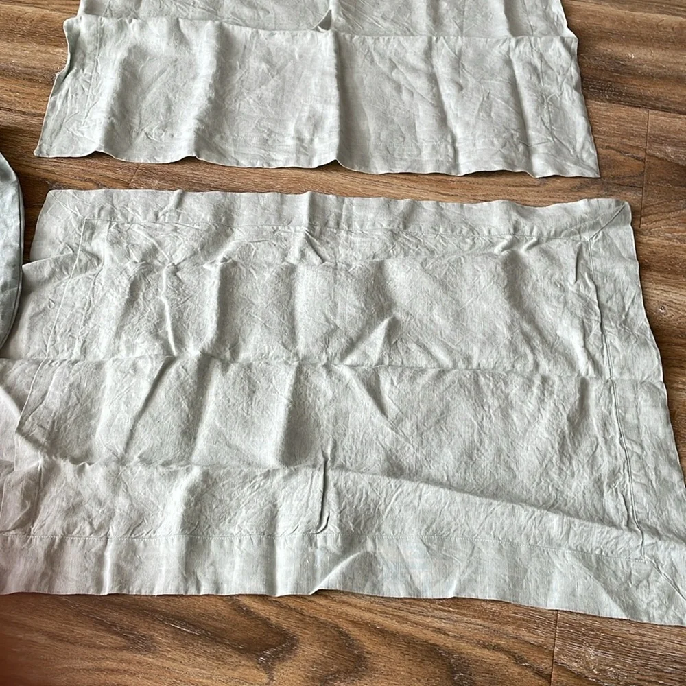 Restoration Hardware Vintage-Washed Belgian Linen Lumbar Pillow Shams NWT